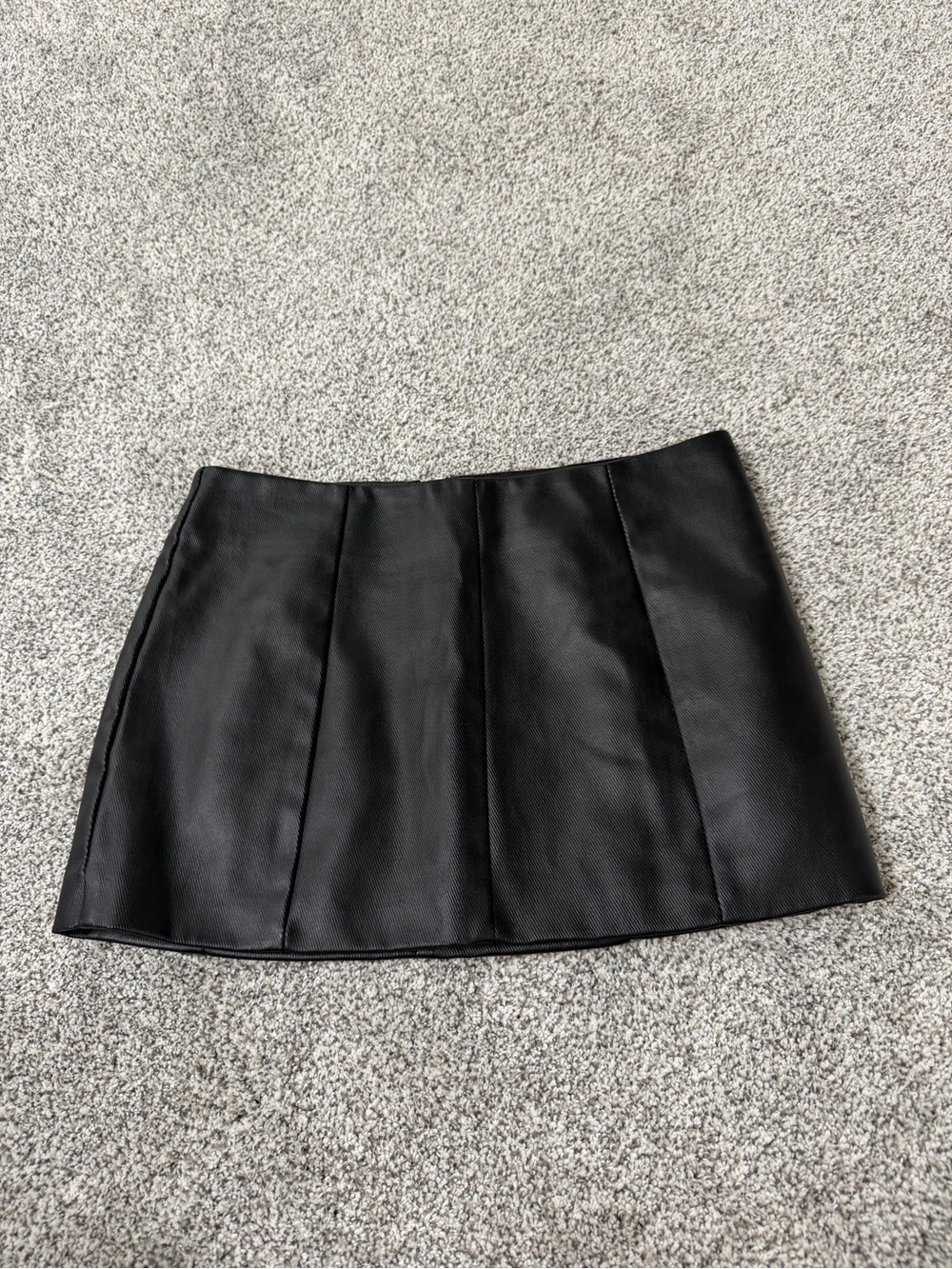 PrettyLittleThing Black Faux Leather Mini Skirt